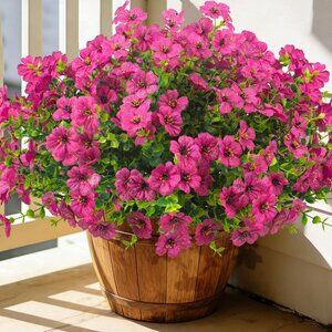 20-Bundles Rose Red Artificial Greenery Flowers Hanging Plants Home Decoration